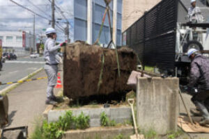 看板撤去工事（岩手県盛岡市）